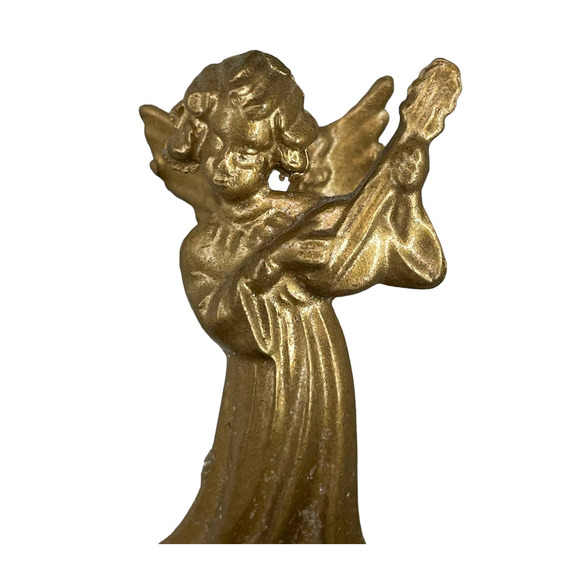 Vintage Handmade Real Egg Shell Diorama Angel Christmas Ornament Faux Pearl Trim - Picture 4 of 8